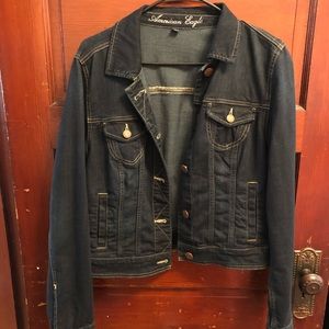AEO Stretchy Dark Wash Denim Jacket